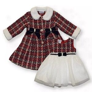 Blueberi boulevard Christmas dress and coat